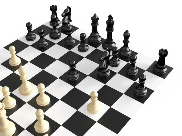 Chess siffror och styrelsen — Stockfoto