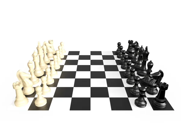Conjunto de xadrez e placa — Fotografia de Stock