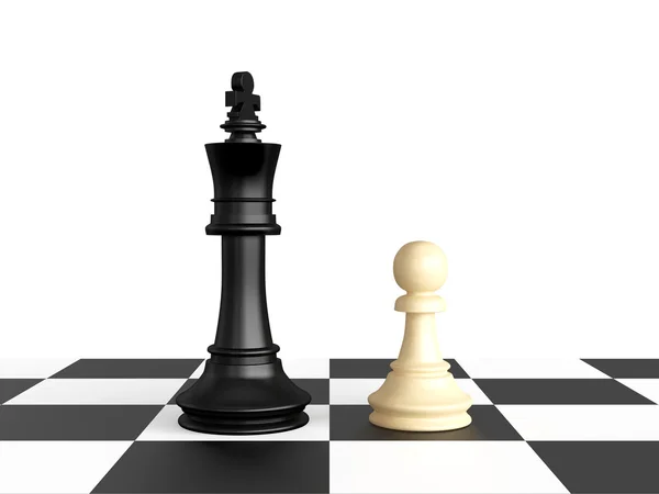 Confronto de peças de xadrez — Fotografia de Stock