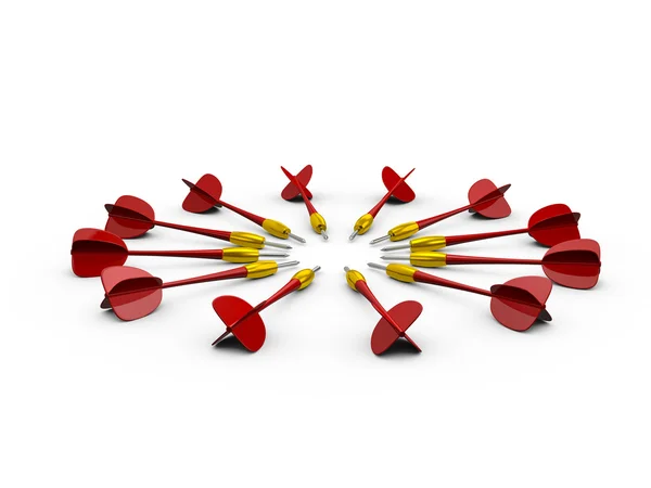 Group of Red Dart Arrows — Stock Photo, Image