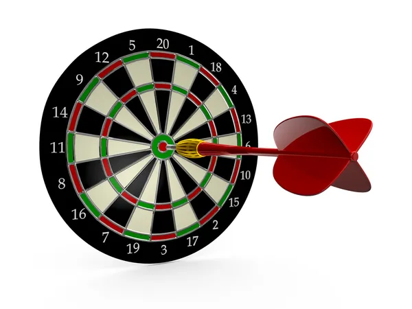 Rode pijl met dartboard — Stockfoto