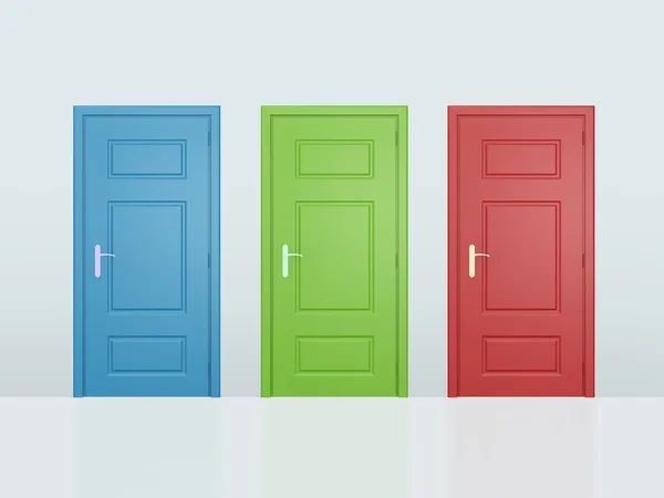 Färgglada dörrar — Stockfoto