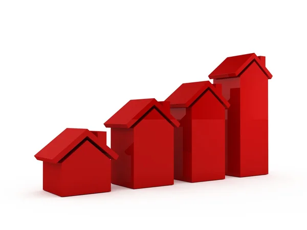 Diagramme de croissance de l'immobilier — Photo