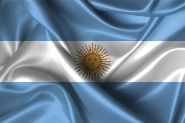 Bandeira ondulada da argentina — Fotografia de Stock