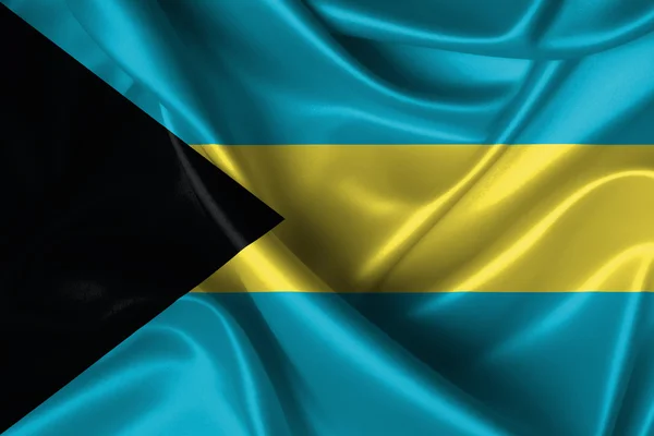 Wavy Flag of Bahamas — Stock Photo, Image