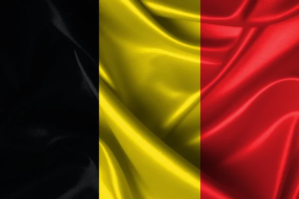 Bandera ondulada de Bélgica —  Fotos de Stock