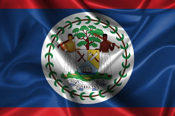 Wavy Flag of Belize — Stock Photo, Image