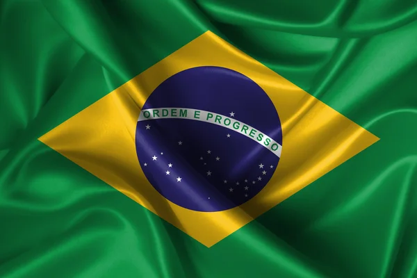 Bandeira ondulada do brasil — Fotografia de Stock