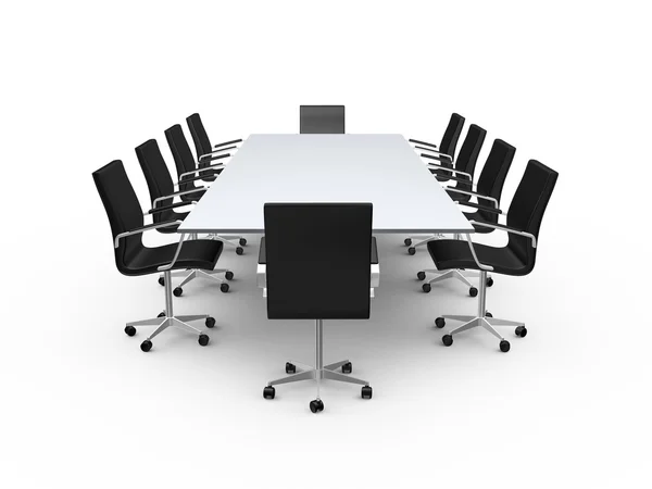 Conference Table and Office Chairs — Stock Photo, Image