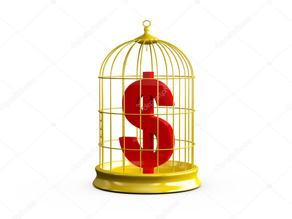 Bird Cage and Dollar Sign