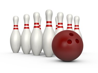 Bowling skittles ve topu