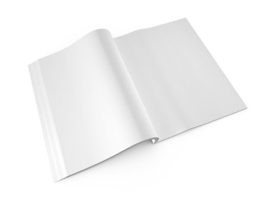 boş sayfaları ile açık kitap