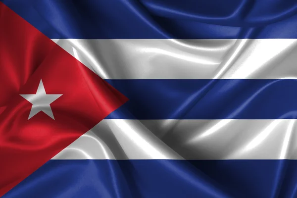 Golvende vlag van cuba — Stockfoto