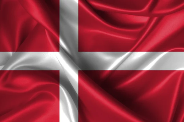 Wavy Flag of Denmark — Stock Photo, Image