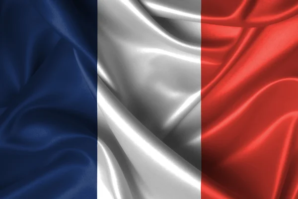Bandera ondulada de Francia —  Fotos de Stock