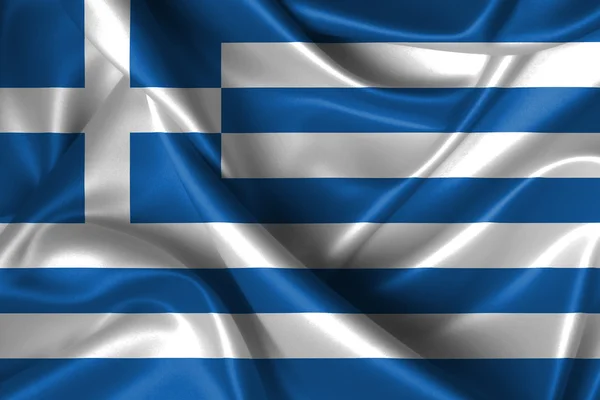 Bandiera sventolata della Grecia — Foto Stock