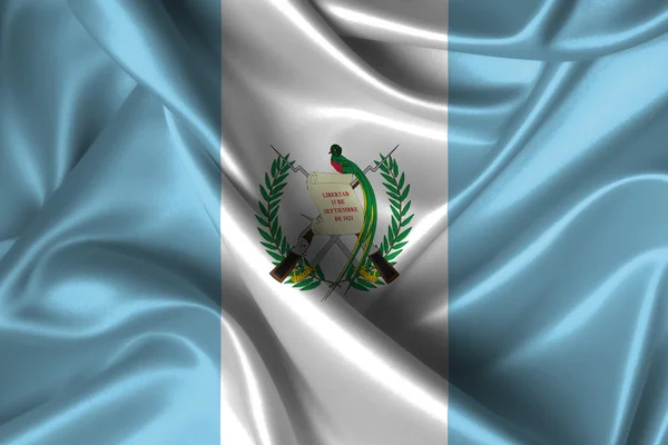 グアテマラの波状の旗 — ストック写真
