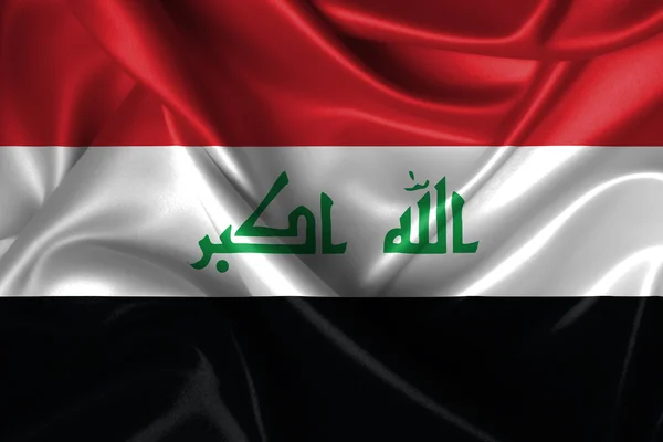 波浪国旗的伊拉克 — 图库照片