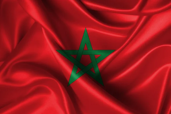 Vlnité vlajka Maroka — Stock fotografie