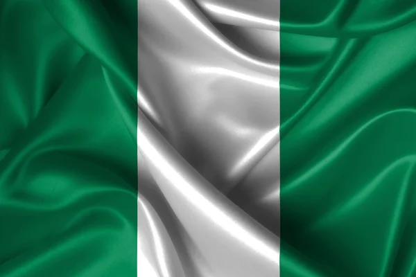 Bandiera ondulata della Nigeria — Foto Stock