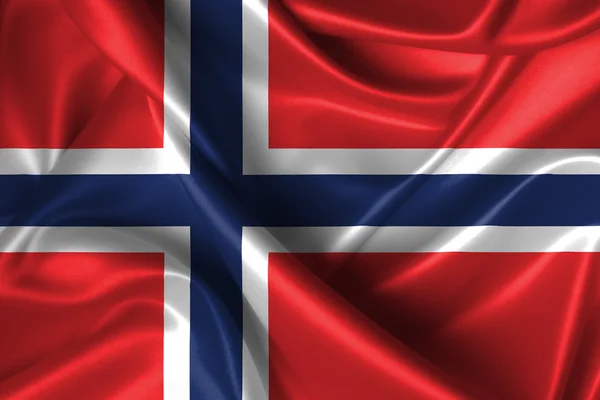 Bandiera ondulata della Norvegia — Foto Stock