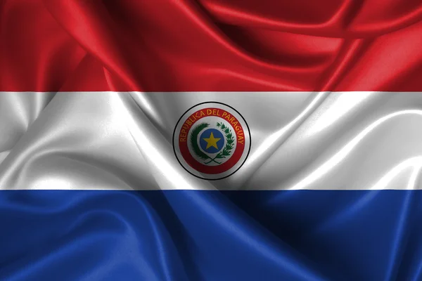 Wavy Flag of Paraguay — Stock Photo, Image