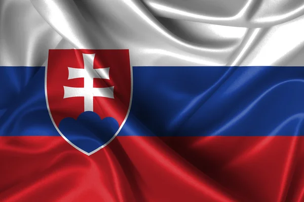 Wavy Flag of Slovakia — Stock Photo, Image