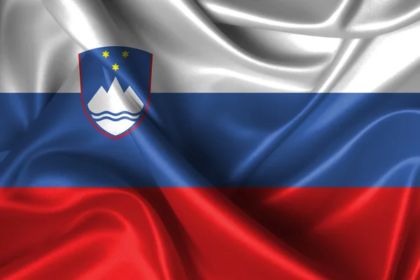Bandiera ondulata della Slovenia — Foto Stock