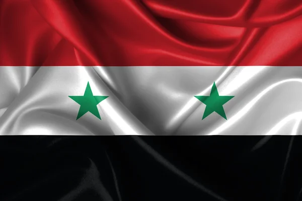 Wavy Flag of Syria — Stock Photo, Image