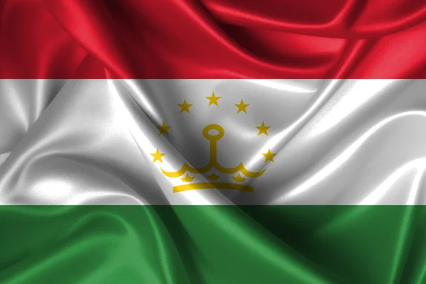 Wavy Flag of Tajikistan — Stock Photo, Image