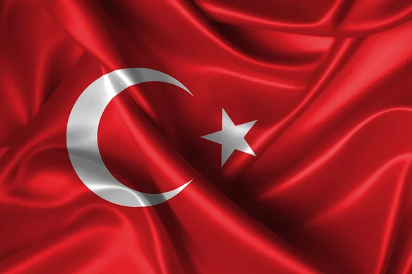 Bandiera sventolata della Turchia — Foto Stock