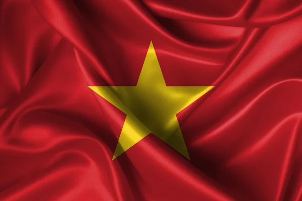 Drapeau ondulé du Vietnam — Photo