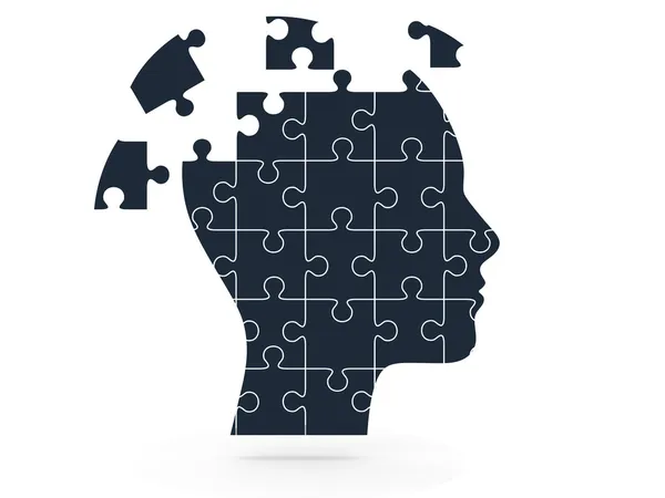 insan kafası ve bulmaca parçaları