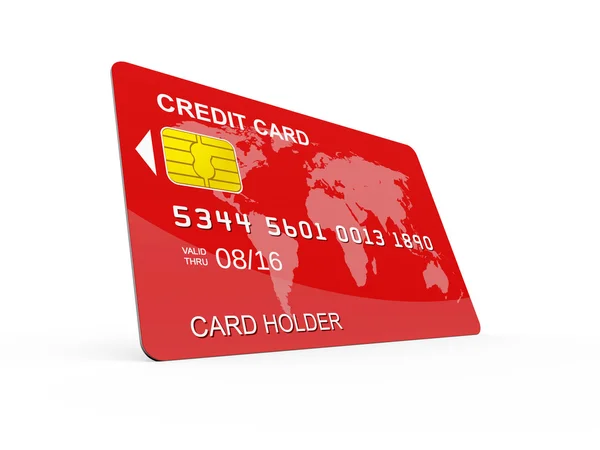 Carta di credito rossa — Foto Stock
