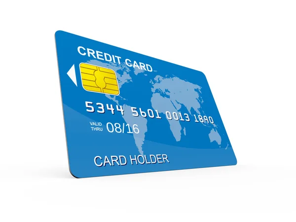 Carta di credito blu — Foto Stock