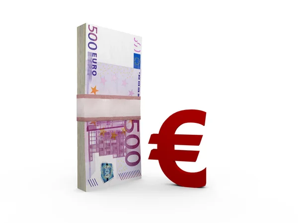 Euron räkningar och tecken — Stockfoto