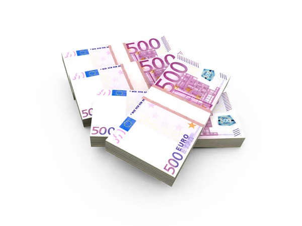 Pile de billets en euros — Photo