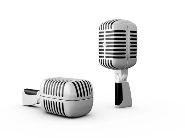 Microfones retro — Fotografia de Stock