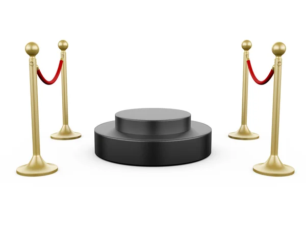 Golden Stanchion and Podium — Stock Photo, Image