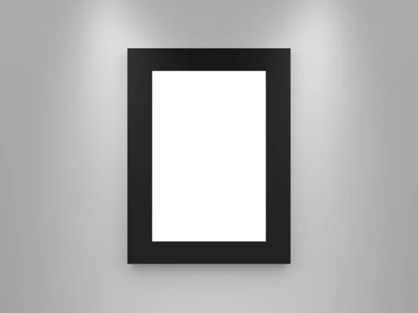 Marco de galería en blanco con frontera negra —  Fotos de Stock