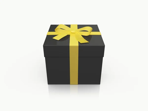 Caja de regalo negro — Foto de Stock