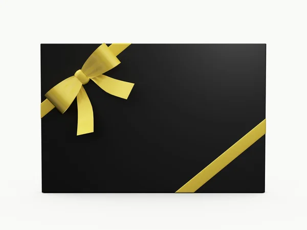 Tarjeta de regalo negra — Foto de Stock