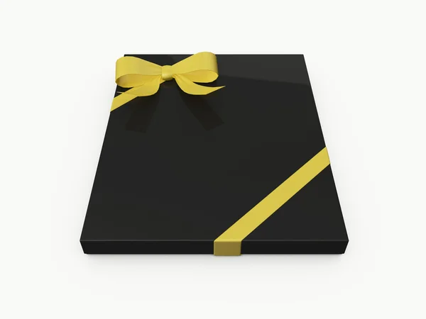 Boîte cadeau rectangulaire noire — Photo