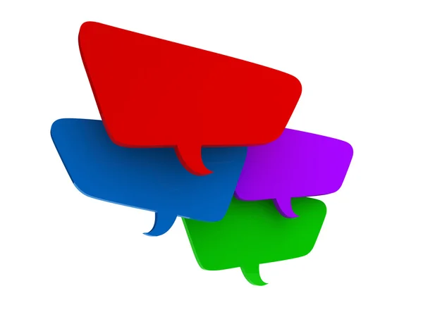 Bolhas de fala com cores diferentes — Fotografia de Stock