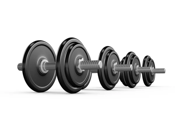 Dumbells negros — Fotografia de Stock