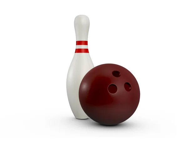 Bowling pin e palla — Foto Stock