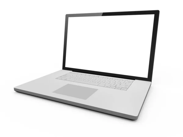 Laptop de pantalla en blanco —  Fotos de Stock