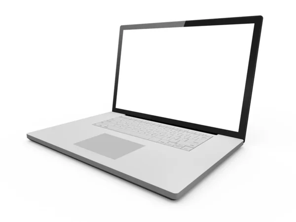 Laptop de pantalla en blanco —  Fotos de Stock