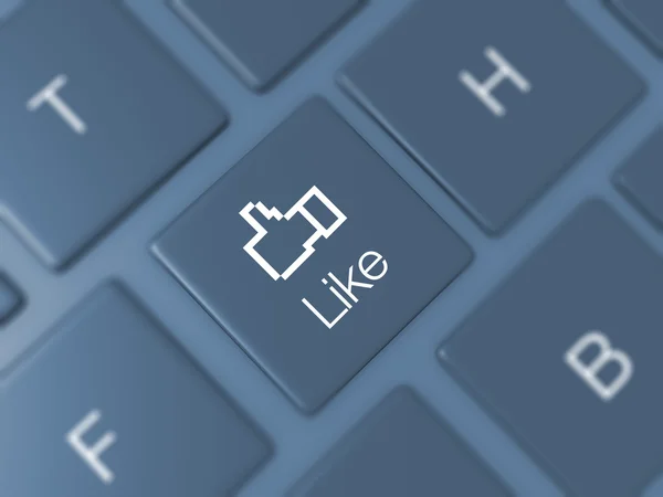 Like Key on Keyboard — Stock Photo, Image