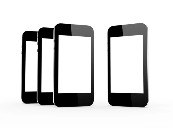 Realistické mobilní telefony — Stock fotografie
